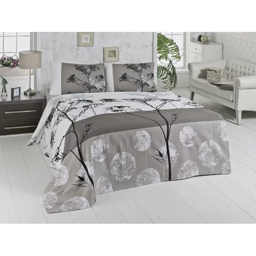 Victoria lagani pamučni prekrivač za bračni krevet Belezza Grey, 200 x 230 cm