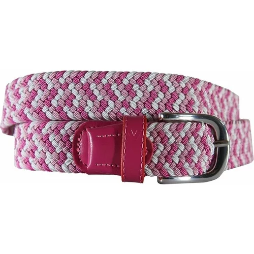 Alberto Multicolor Braided Belt White/Pink 85