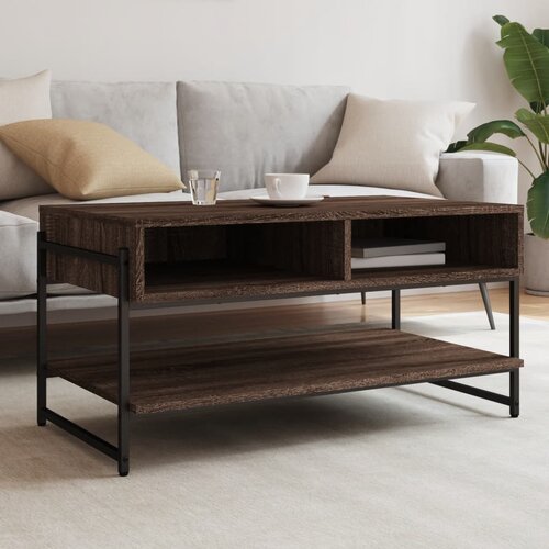 VidaXL Stolić za kavu boja hrasta 90x50x45 cm konstruirano drvo Slike