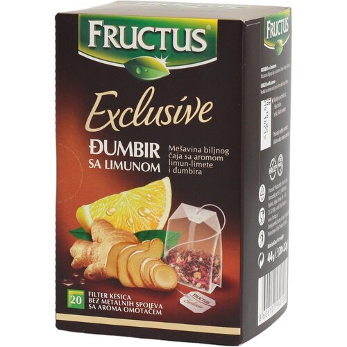 Fructus čaj đumbir limun 44g Cene