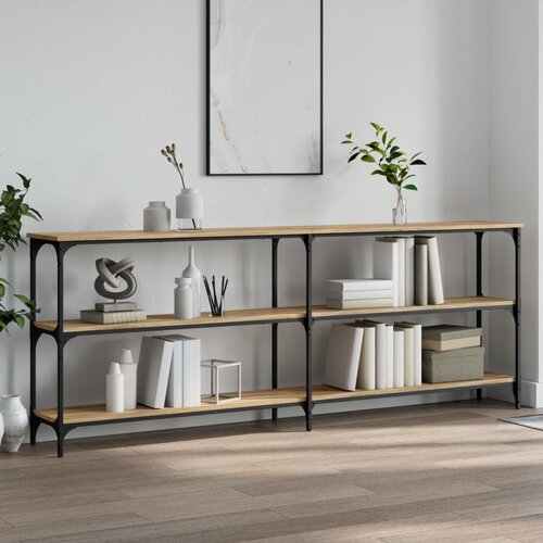 The Living Store Konzolna mizica sonoma hrast 200x29x75 cm inženirski les - Konzolna Mizica, (21575087) Slike