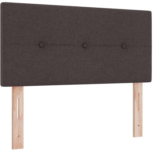 Box Spring Krevet s Madracem Tamno Smeđi 90x190 cm Tkanina Slike