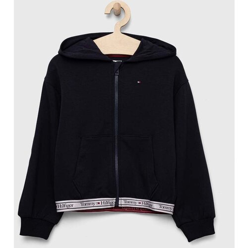 Tommy Hilfiger Otro&amp;scaron;ki pulover mornarsko modra barva, s kapuco Slike