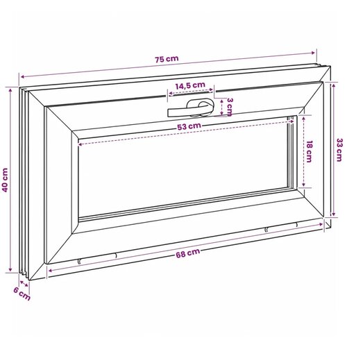 Unutarnja boja prozora u podrumu bijela RISOR 75 x 40 cm - Bijela 75 x 40 cm s trostrukim staklenjem Slike