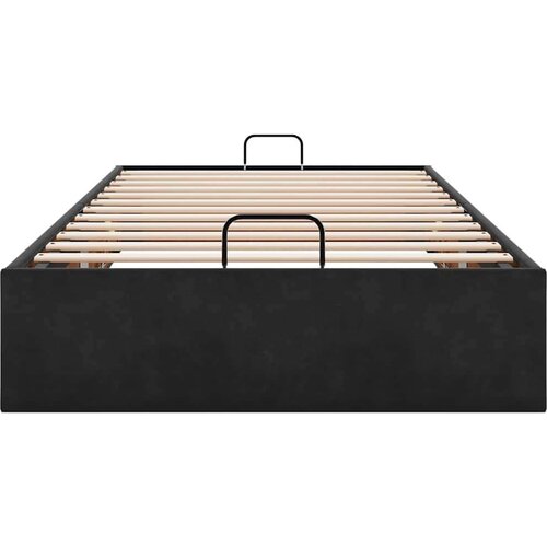 VidaXL otomanski okvir kreveta bez madraca crni 100x200 cm bar&amp;scaron;unasti Slike