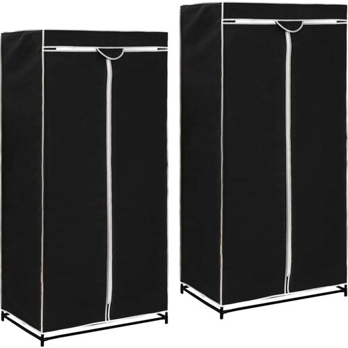 vidaXL 282441 Wardrobes 2 pcs Black 75x50x160 cm Cijene