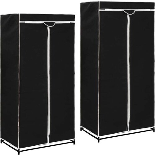 vidaXL garderobne omare 2 kosa 75x50x160 cm črne Cene