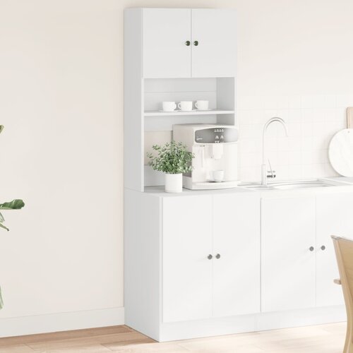VidaXL Kuhinjska omarica bela 60x50x180 cm inženirski les Slike