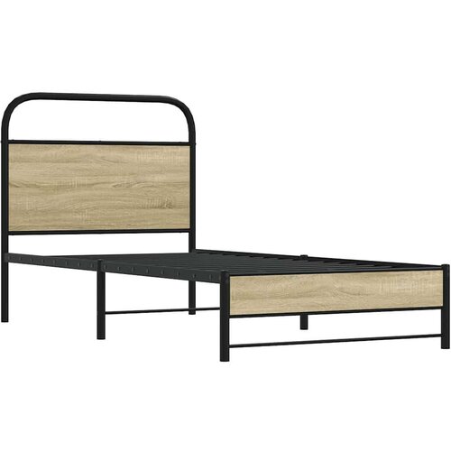 VidaXL Okvir kreveta bez madraca boja hrasta sonome 75 x 190 cm drveni Slike