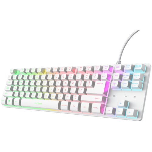 Trust Tastatura GXT833 THADO žicna/RGB/TKL/gaming/bela Cene