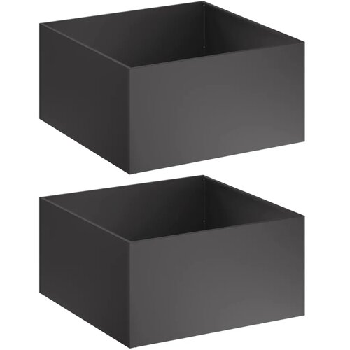  Vrtna saksija 2 kom. Crna 60 x 60 x 40 cm Čelična vrata - Crna 60 x 60 x 40 cm 2 Slike
