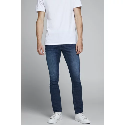 Jack & Jones Jeans hlače Glenn 12173407 Mornarsko modra Slim Fit