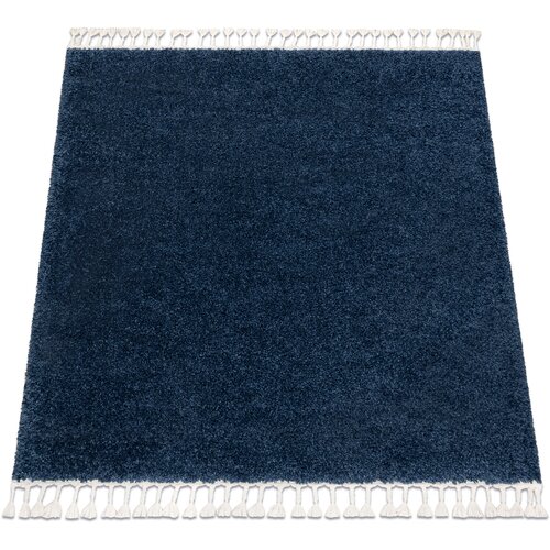 RugsX Preproge Preproga BERBER square 9000 temno modra Čopki 160x160 cm Modra Cene