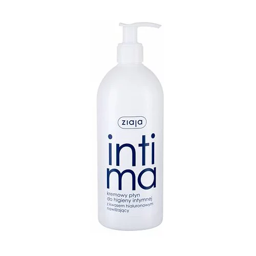 Ziaja intimate Creamy Wash With Hyaluronic Acid hidratantna, zaštitna i umirujuća krema za intimnu higijenu 500 ml za žene