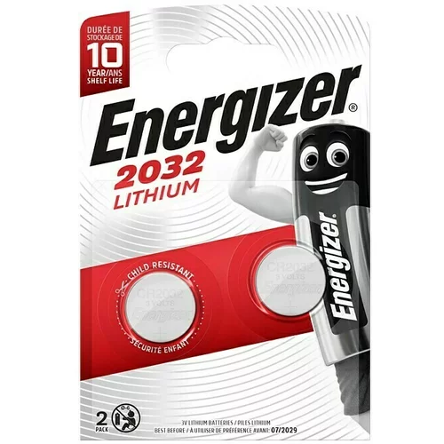 Energizer plosnata baterija (CR2032, 3 v, 2 kom.)