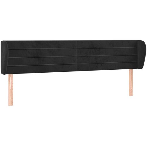  Uzglavlje s u&amp;scaron;ima crno 203x23x78/88 cm bar&amp;scaron;unasto Slike