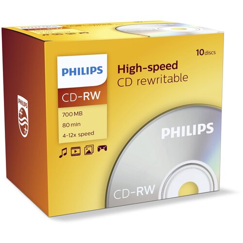 Philips CD-RW cw7d2nj10 700 MB 10 kos v &scaron;katli, (5000539633) Cene