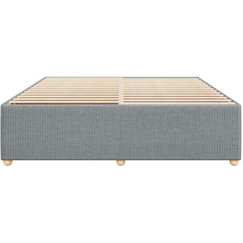  Okvir za krevet bez madraca svjetlosivi 200 x 200 cm od tkanine Slike