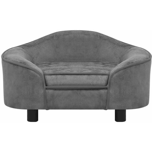 SOFA za pse siva 67 x 47 x 36 cm pli&amp;scaron;ana Slike