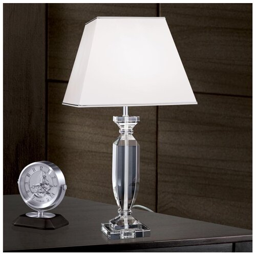 Orion LA 4-1207 - Kristalna stona lampa POKAL 1xE27/60W/230V bela/prozirna Slike