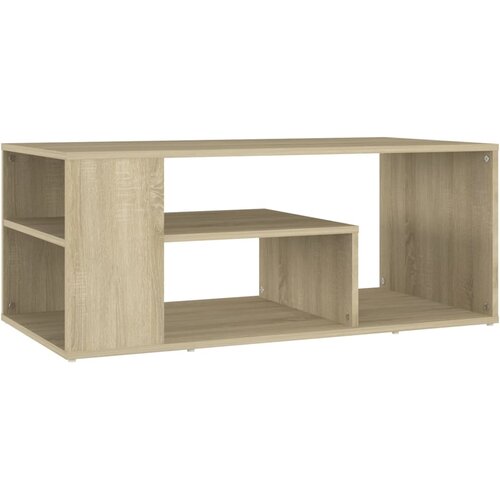 Maison Chic Klubska mizica - kavna mizica - Nizka mizica sonoma hrast 100x50x40 cm iverna plo&amp;scaron;ča, (21752618) Slike