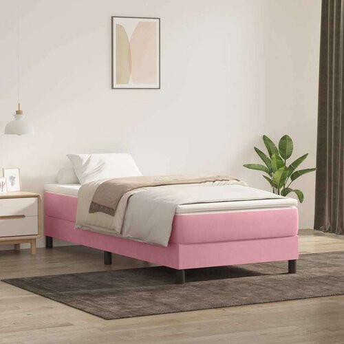 Box Spring postelja z vzmetnico Pink 100x220 cm Velvet, (21792584) Slike