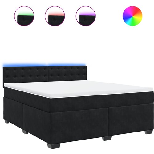 Maison Chic Box spring postelja - Vzmetna postelja z vzmetnico črna 180x200 cm žamet SL23362, (21880448) Cene