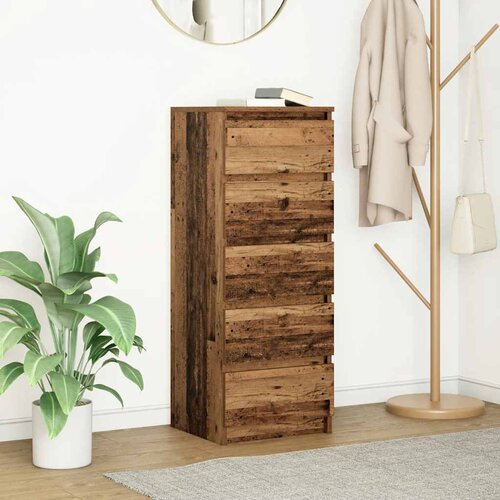 vidaXL Komoda s predali starinski les 37,5x35x99 cm inženirski les Cene