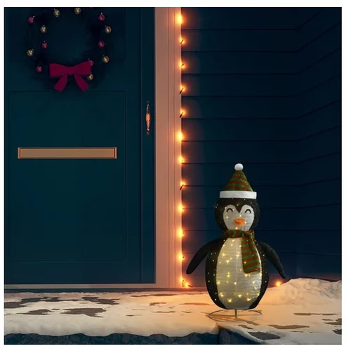  Okrasni novoletni pingvin LED razkošno blago 60 cm