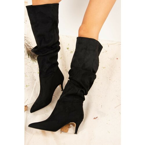 Fox Shoes Women's Black Suede Boots Slike