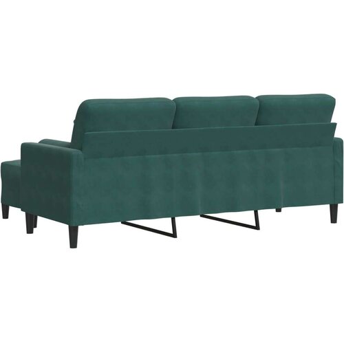 vidaXL Trosed s stolčkom za noge temno zelen 180 cm žamet Cene