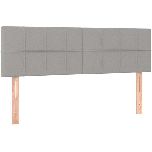  LED uzglavlje svjetlosivo 144 x 5 x 78/88 cm od tkanine Slike