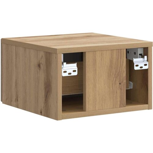  Noćni ormarić za montažu na zid s ladicama 2 pcs Hrast artisan Slike