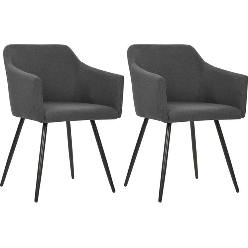  Jedilni stoli 2 kosa temno sivo blago Cene