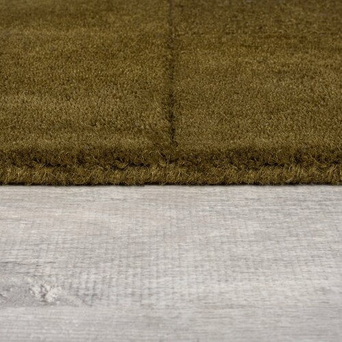 Flair Rugs Kaki zelen ročno tkan volnen tekač 60x230 cm Checkerboard &amp;ndash; Slike