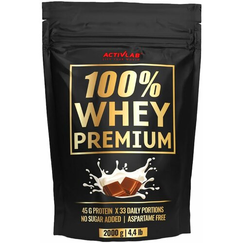 ACTIVLAB protein na bazi surutke 100% whey premium chocolate 2kg Slike