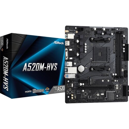 AsRock MB A520M-HVS AMD A520;AM4;2xDDR4;M.2 RAID;VGA,HDMI;micro ATX Cijene