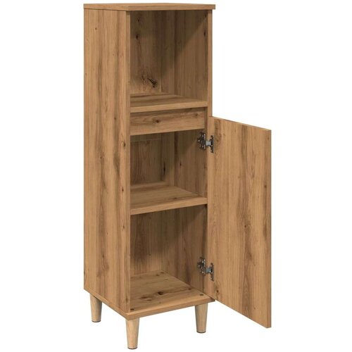vidaXL Kopalniška omarica artisan hrast 30x30x100 cm inženirski les Cene