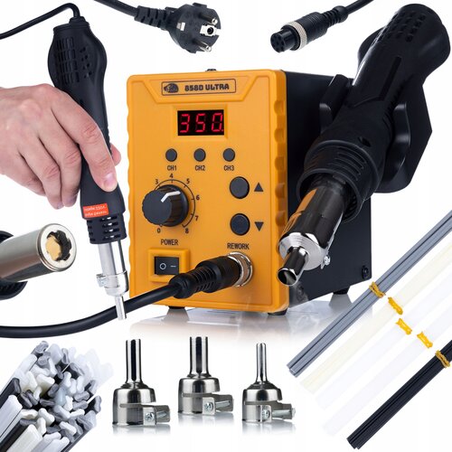 Rosfix SET SPAJKALNA POSTAJA 858D ULTRA &ndash; 700W, LED, 3 PROGRAMI, 50X SPOJI ZA PP/PE/ABS/PVC | 100&ndash;480&deg;C, (5000075797) Cene