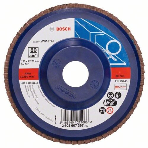 Bosch lamelni brusni disk X551, Expert for Metal Prečnik 125 mm; granulacija 80, ravni - 2608607367 Slike