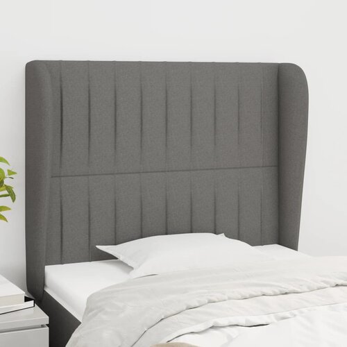  Uzglavlje s u&scaron;ima tamnosivo 103x23x118/128 cm od tkanine Cijene