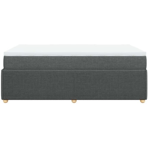 VidaXL Krevet s oprugama i madracem tamnosivi 120 x 200 cm od tkanine Slike