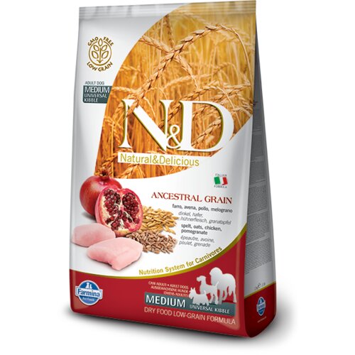 Farmina n&d ancestral grain hrana za pse adult medium&maxi - piletina i nar 12kg Cene