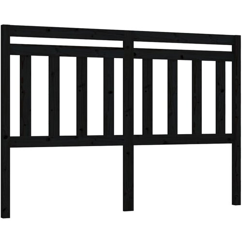Maison Chic posteljno vzglavje - vzglavna omarica - nočna omarica črno 166x4x100 cm trdna borovina, (21705677) Slike