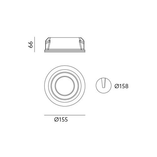  Ugradno svetlo TONTO 1xGU10/35W/230V Slike