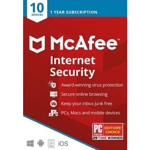 MCAFEE Internet Security 2020 10 Devices 1 Year Key GLOBAL Cene