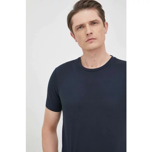 Boss Bombažna kratka majica moški, mornarsko modra barva