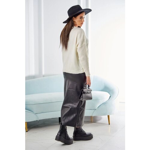 Kesi Ribbed sweater with buttons ecru Slike