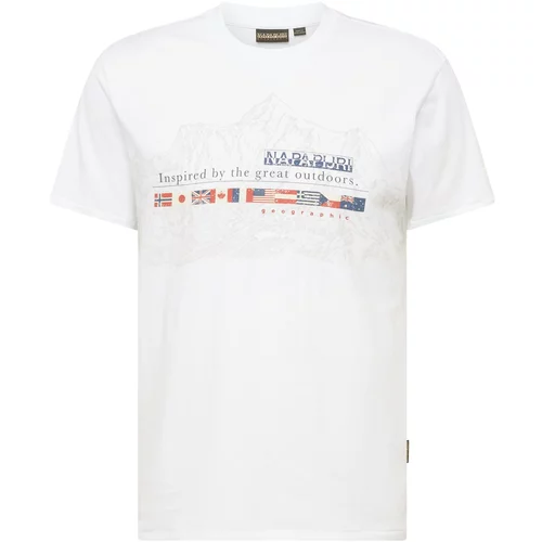 Napapijri Majica 'TURIN 1' mornarska / rdeča / bela
