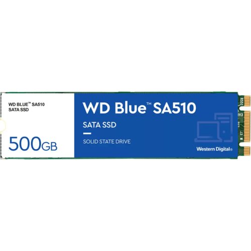 Western Digital SSD WD Blue SA510 500GB M.2 SATA III, WDS500G3B0B Slike